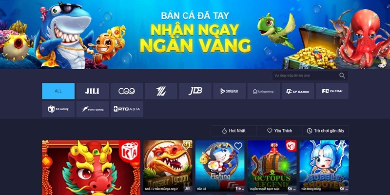 Sảnh game bắn cá uy tín với hệ thống hấp dẫn